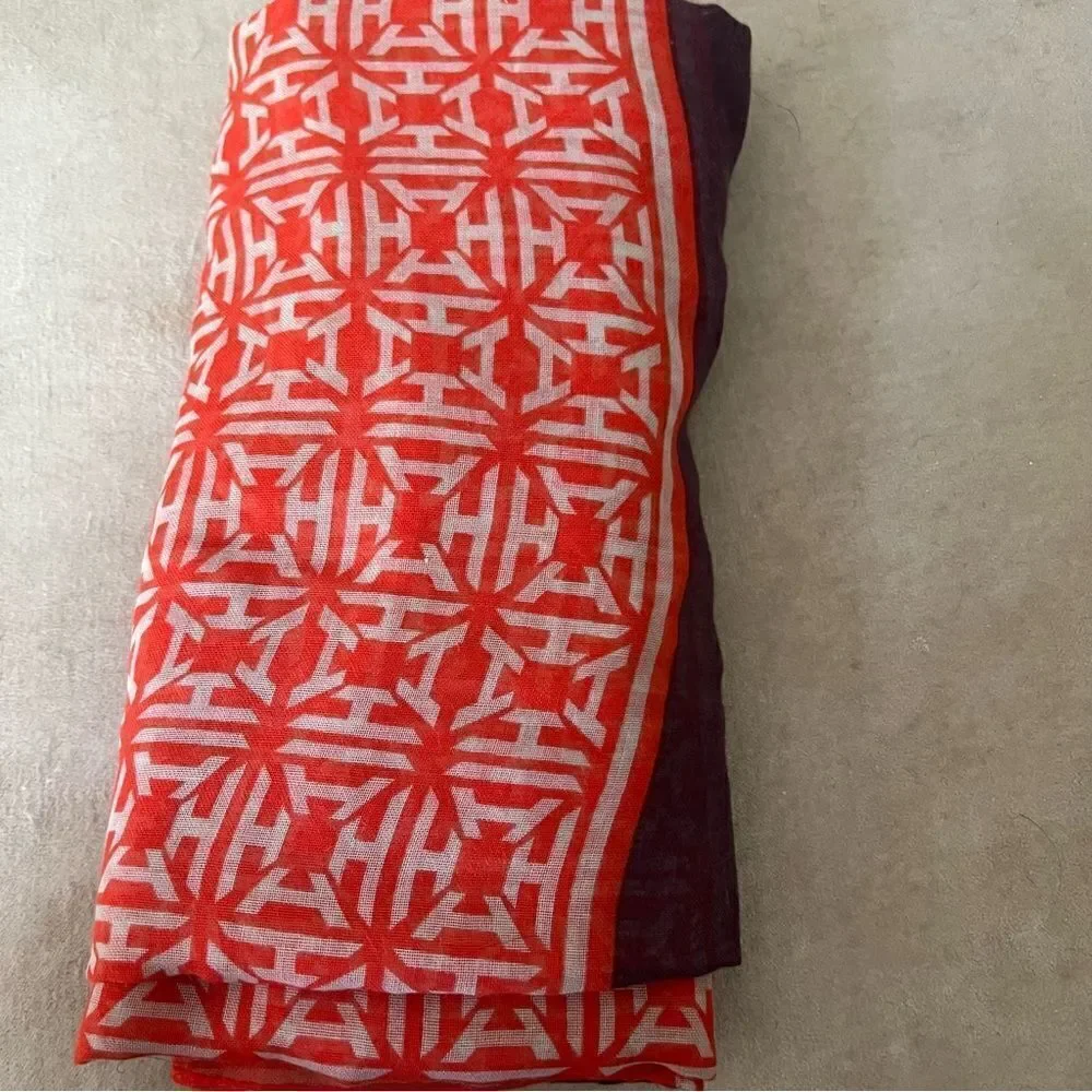 India Hicks Heritage Scarf - Poppy Red